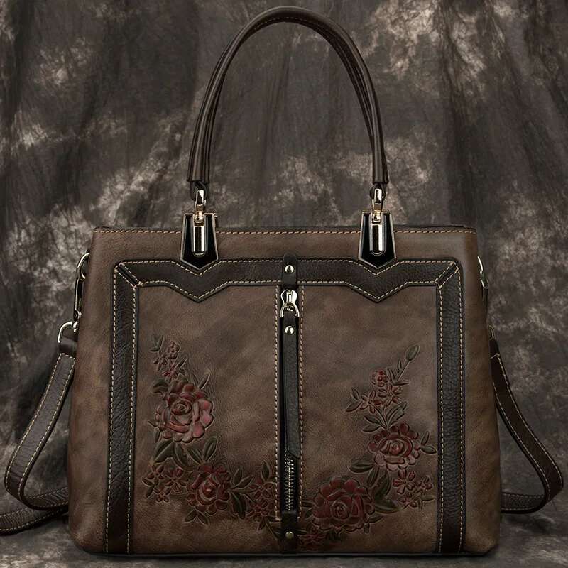 MOTAORA Women's Retro Genuine Leather Handbags For Women 2025 New Handmade Crossbody Bag Large Capacity Bags Female