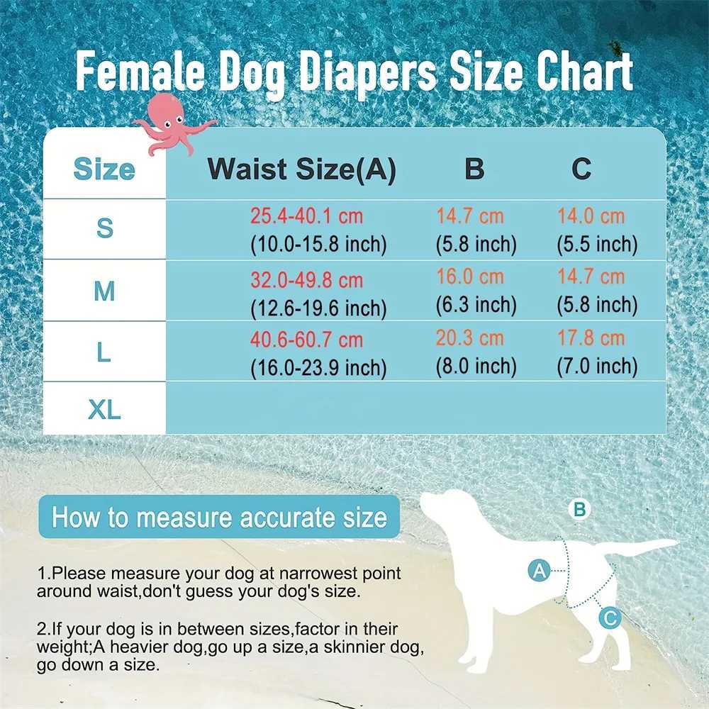 Pet dog diapers physiological hygiene pants reusable nap abdominal packaging dog diapers highly absorbent leak pants Y250320