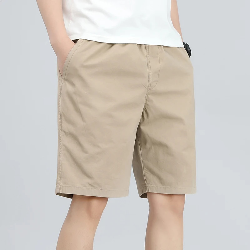 Mens lightweight cotton shorts summer casual backpacks sports and fitness wide legs 250312