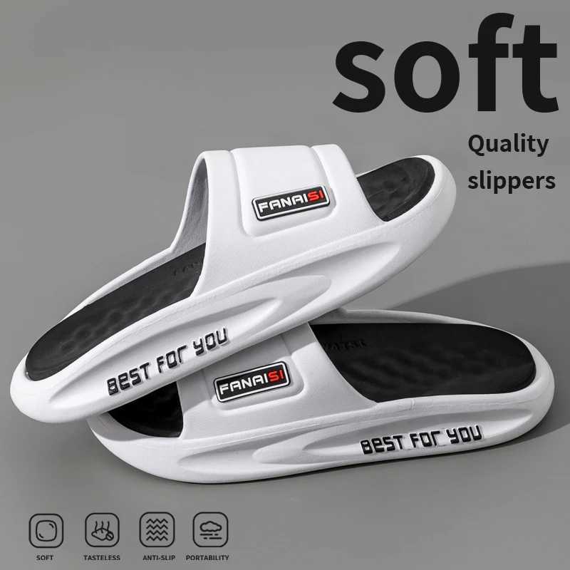 Summer sports outdoor mens slippers platform open toe thick soled slippers simple design casual beach shoes couple sandals Y250320