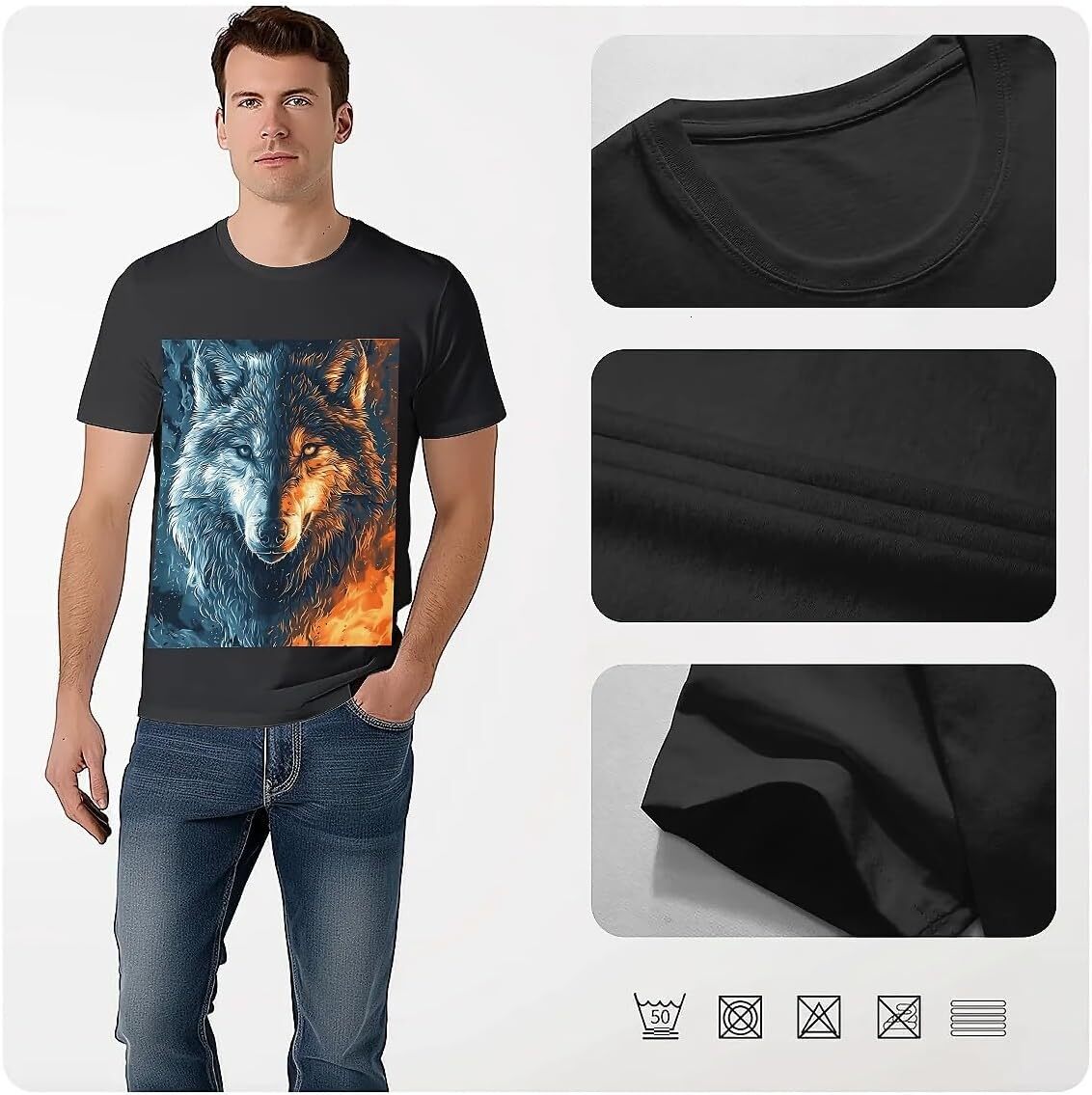 T shirt for Mens Mens Novelty T-Shirts Colorful Skull Graphic 2D Print Summer Short Sleeve Tshirt Graphic Tee Casual Tops Clothes Short sleeve
