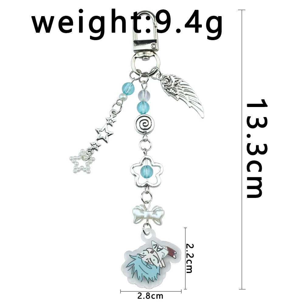 Alien Stage IVAN TILL Keychain Heart Bow Phone Charm Bead Keychain Versatile Backpack Decoration Accessories GiftsXJ250319