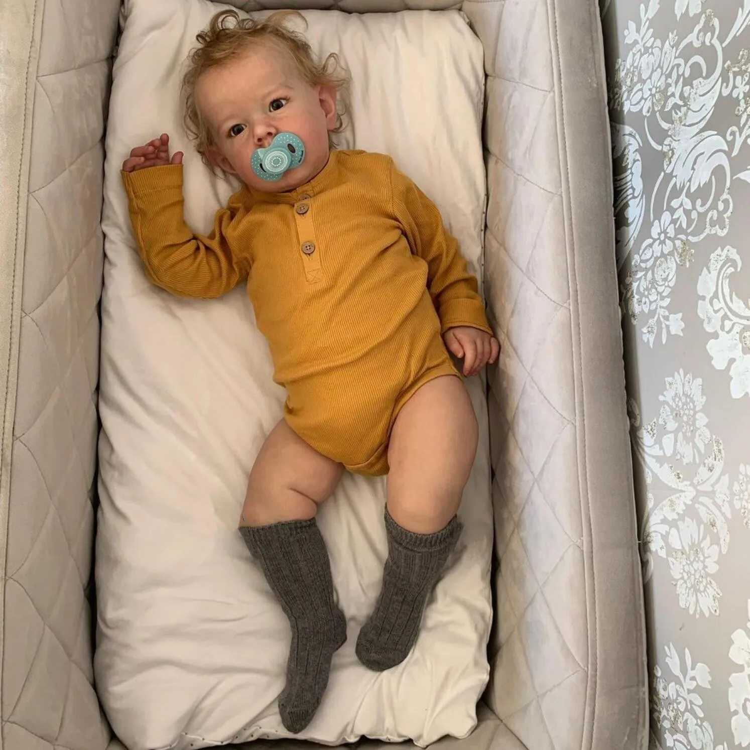55cm/70cm 3D Leather Handmade Soft Silicone Rebirth Liam Baby Doll Toy Girl Reality Blonde Preschool Boy Art Baby Gig Size W250320