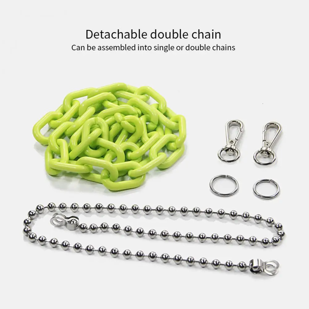 1 Set Detachable Punk Pants Chain Resin Double Layers Candy Color Hanging Ropes Party Retro Geometric Hip Hop Waist Chains 250320