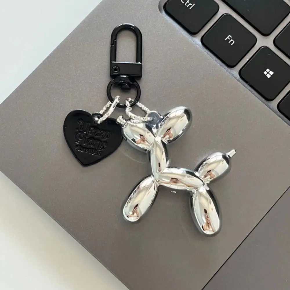 Heart shaped puppy keychain colorful acrylic balloon acrylic dog keychain cute Y2K dog balloon keychain hanging accessoriesXJ250319