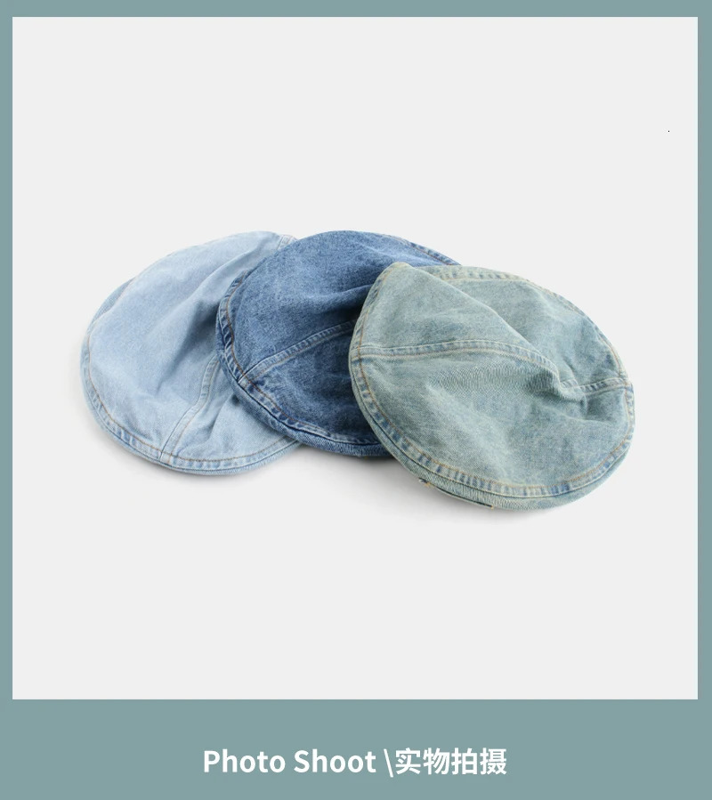 Retro Denim Beret Cap for Women Spring Summer Autumn Hats Women Gorra Inglesa Hombre Sombreros De Mujer 250320
