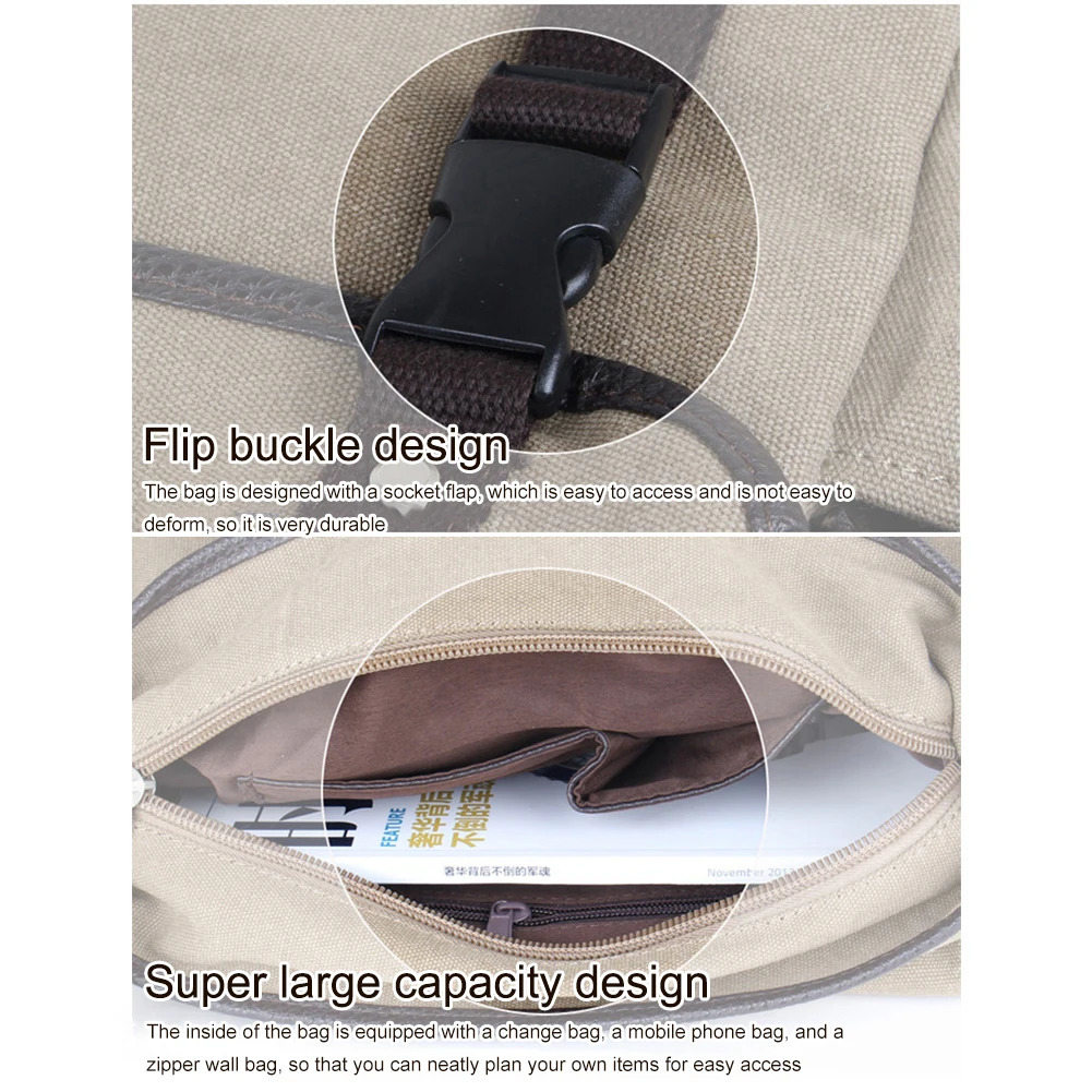 Neutral mens cross pocket multi pocket handbag waterproof messenger handbag school work adjustable shoulder strap 250318