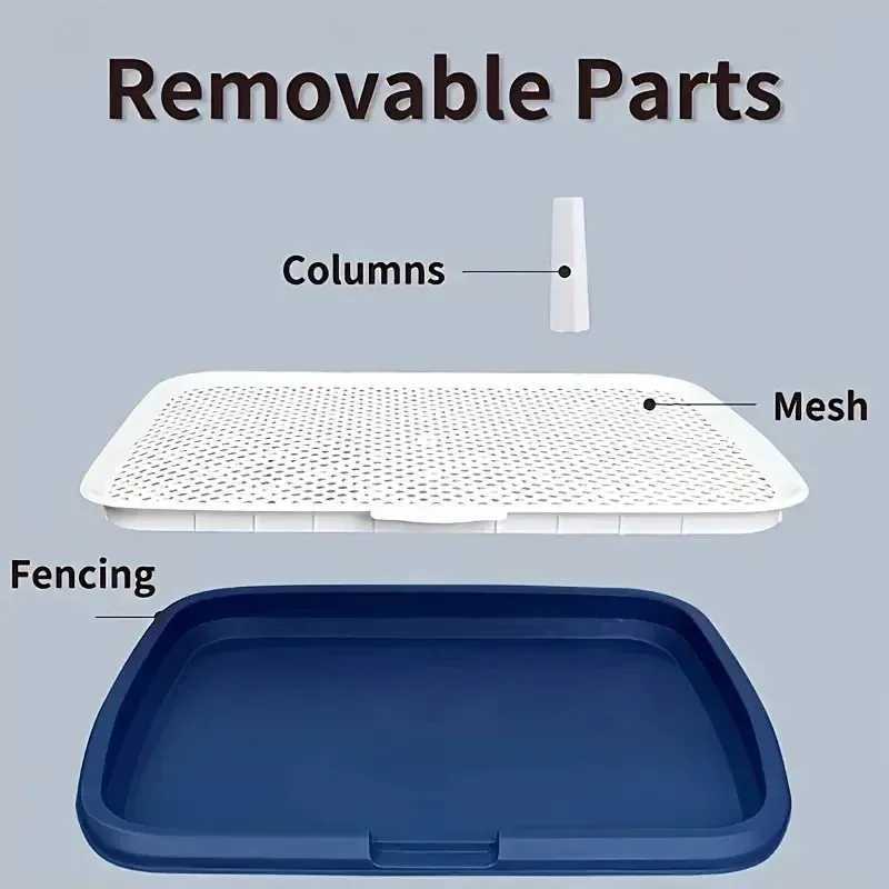 Pet dog toilet plastic urine pad holder with detachable mesh reusable dog toilet bowl oversized dog toilet tray used for pet products Y250320
