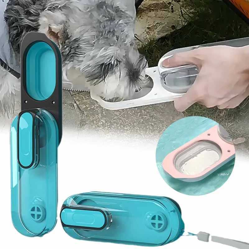 Portable pet water bottle 285ML cat water cup bowl durable drip irrigation outdoor cat and dog drinking water dispenser accessories Y250319