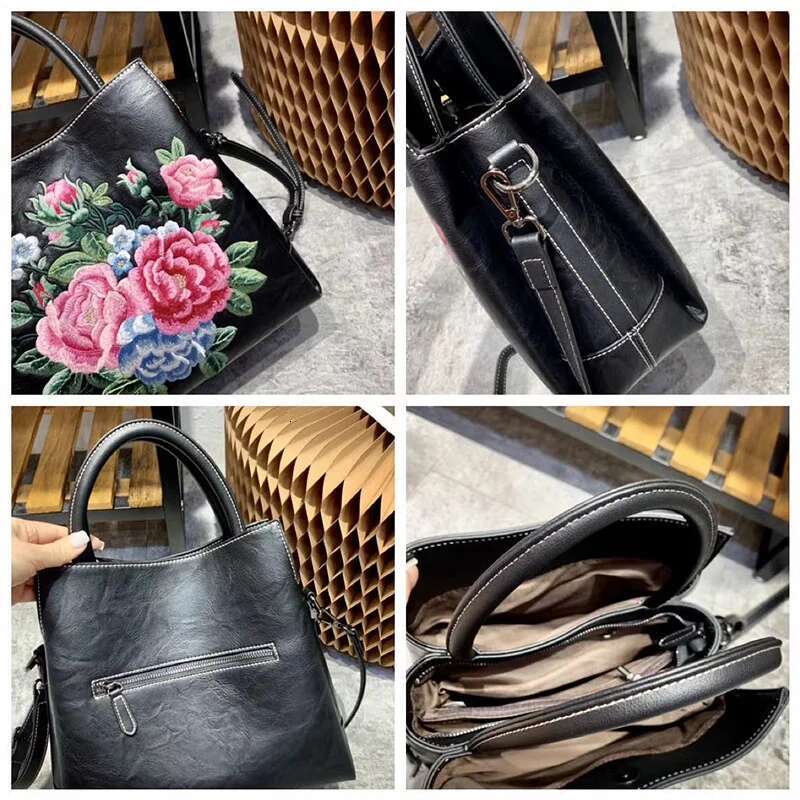MOTAORA 2025 New Chinese Style Embroidered Women's Handbag PU Leather Shoulder Bag Emed Crossbody Purse For Ladies
