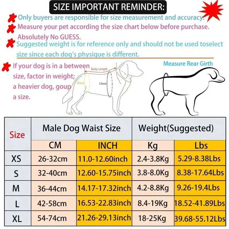 BIAI 1 Mens Dog Diaper Waterproof Washable Cloth Sleepwear Leak proof Reusable Pet Dog Underwear Y250320