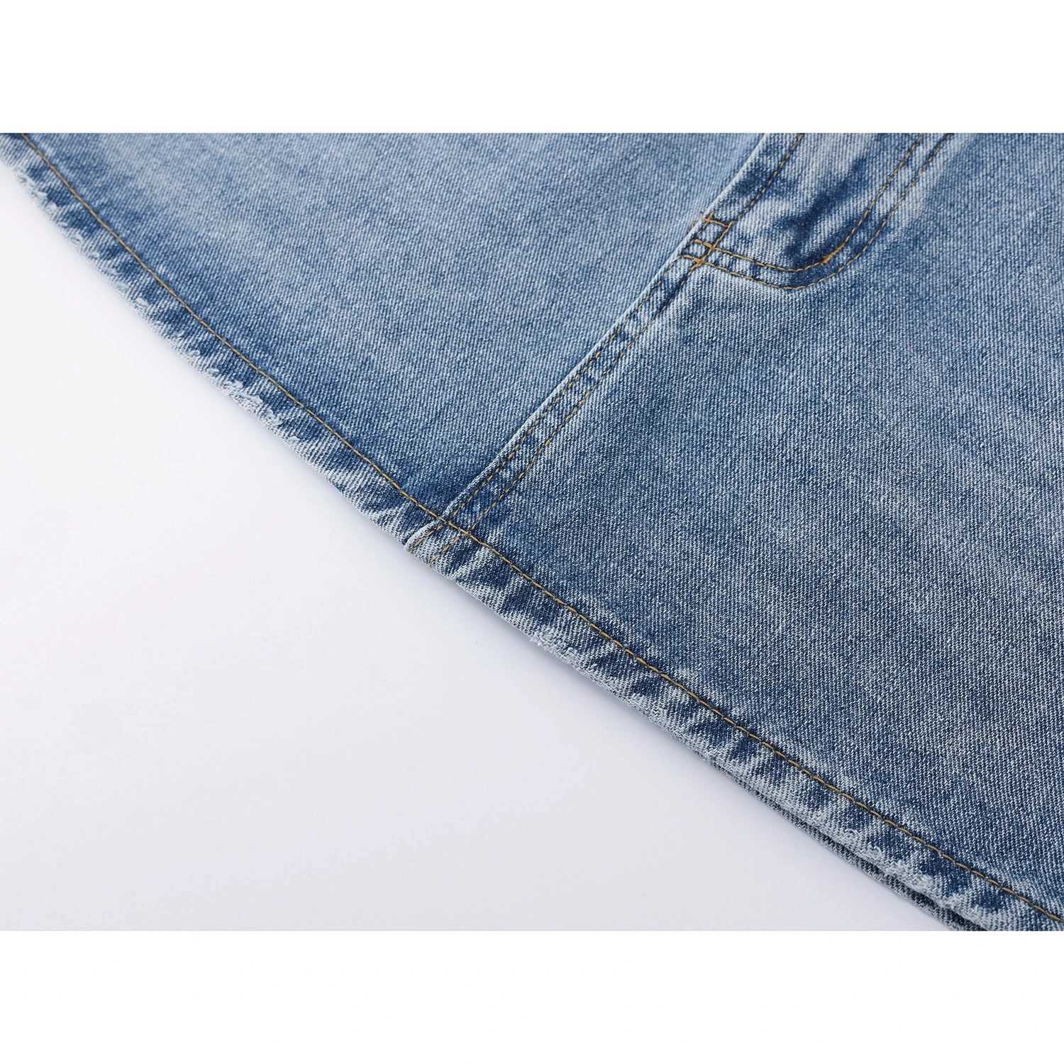 Letter Luxury Brand Design Fe Two Pieces Denim Short Mini Skirt For Women Sexy Fashion Y2k Minifalda DressXJ250320