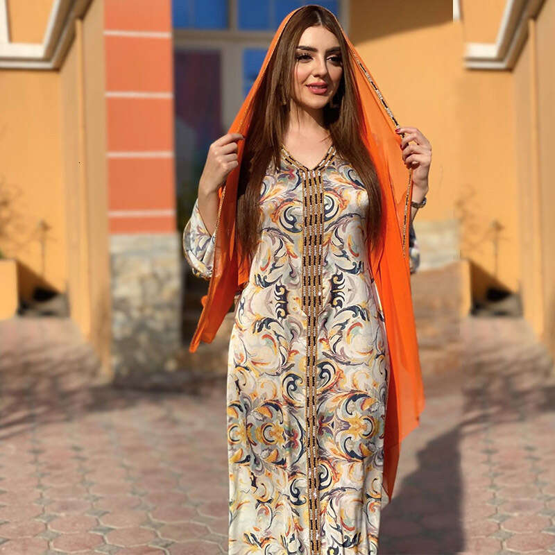 Ab105 Arab Robe Abaya Muslim Women's Dress