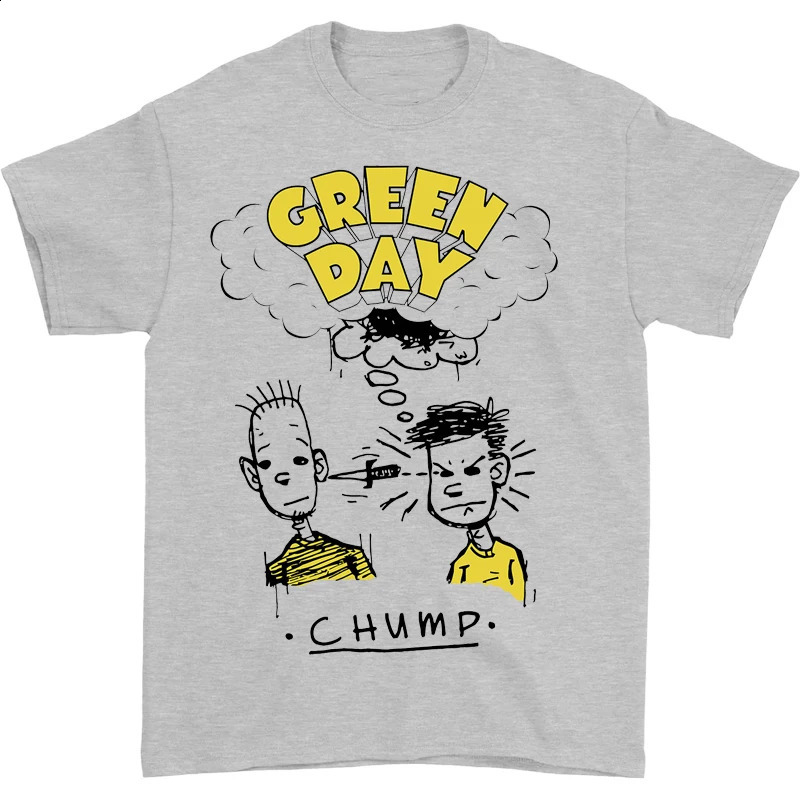 American Retro Mens Tshirt Green Day Dookie Illustration Fun Trendy Cotton Punk Hip Hop Mens Clothing Unisex T-Shirt Tops 250317