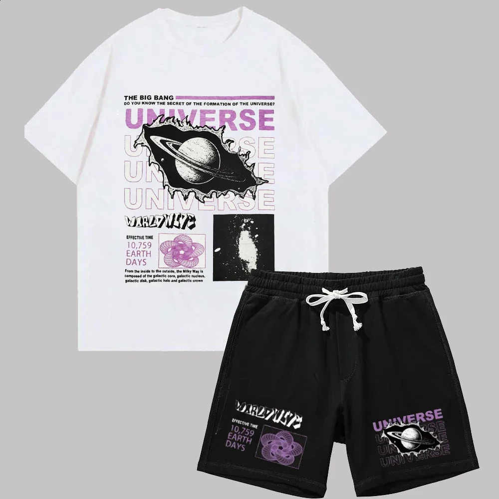 Love Printed T Shirt Shorts Suit Men Women Fashion Heart Tshirt Gothic Hip Hop Streetwear Summer Sports Casual Short Sleeve Set 250319