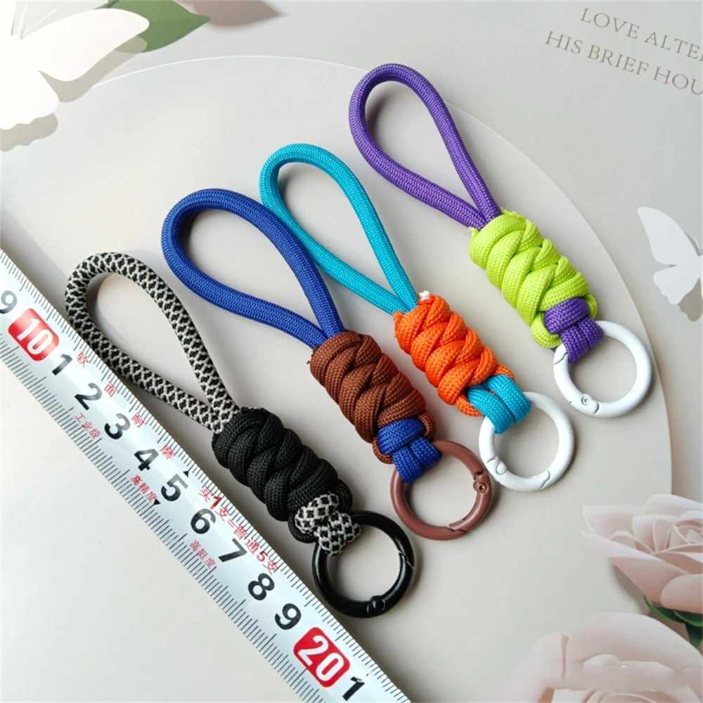 Creative handmade womens keychain mobile phone hanging rope anti loss knot with keyring womens car keyholder key accessoriesXJ250319
