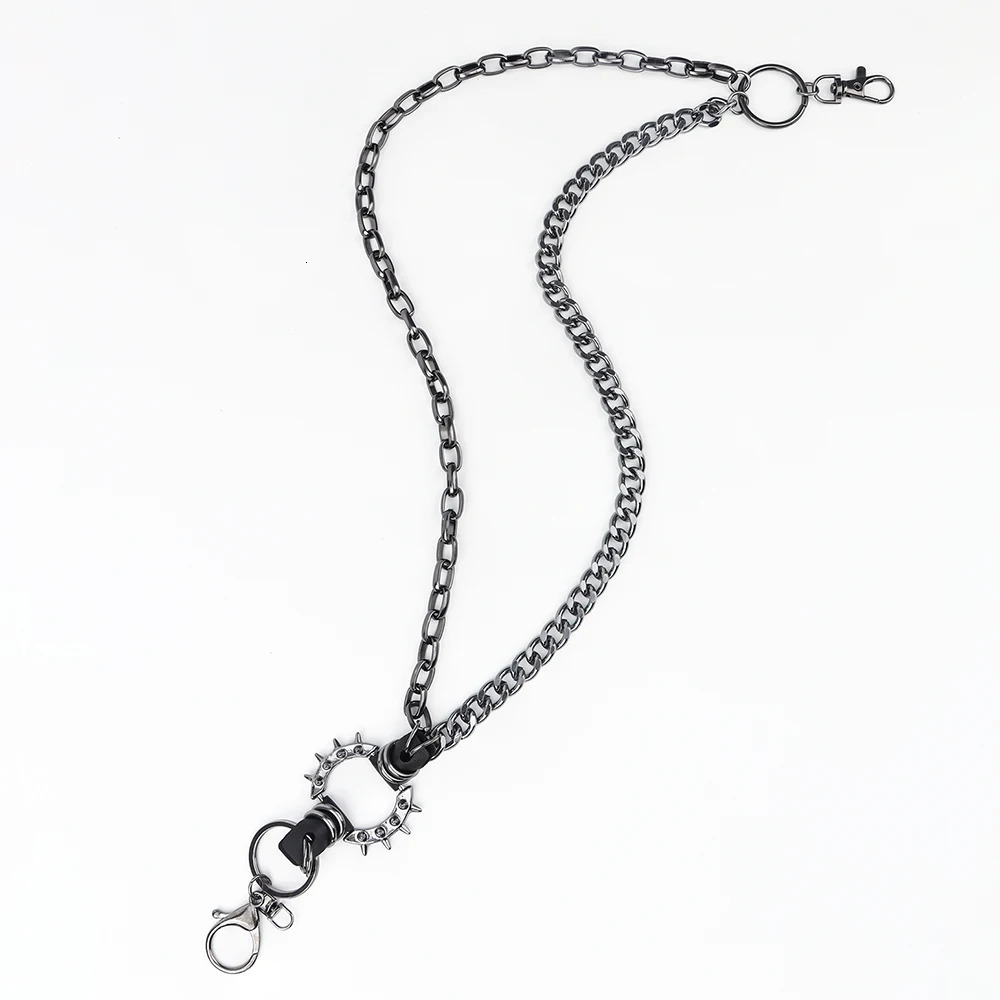 Metal Punk Rock Layered Chain Keychains For Men Women Waist Key Chain Wallet Jeans Hip-hop Pants Belt Chains Jewelry Accessories 250320