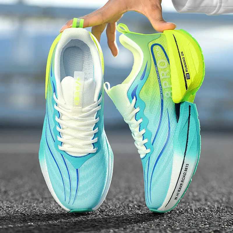 Mens Sports Shoes Racing Carbon Plate Marathon Sneakers Light Cfortable Athletic Running Shoes Tennis Cross Training Shoes Y250320
