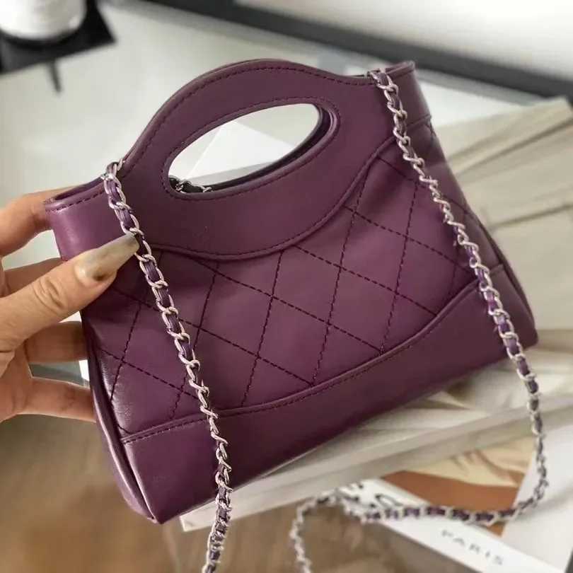 New high-end Feeltweek Styleargyll chain ten font small bag leather womens fashionable Versatile mobile handbag Y250319