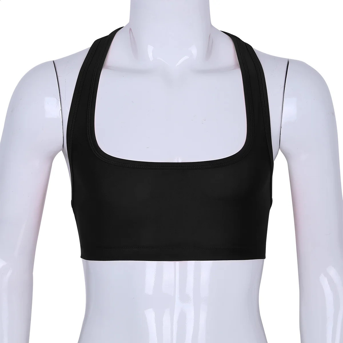 Mens Sleeveless Y Back Muscle Tank Top Club Clothing Stage Performance Sexy Mini Shirt Sports Bra Fitness 250319