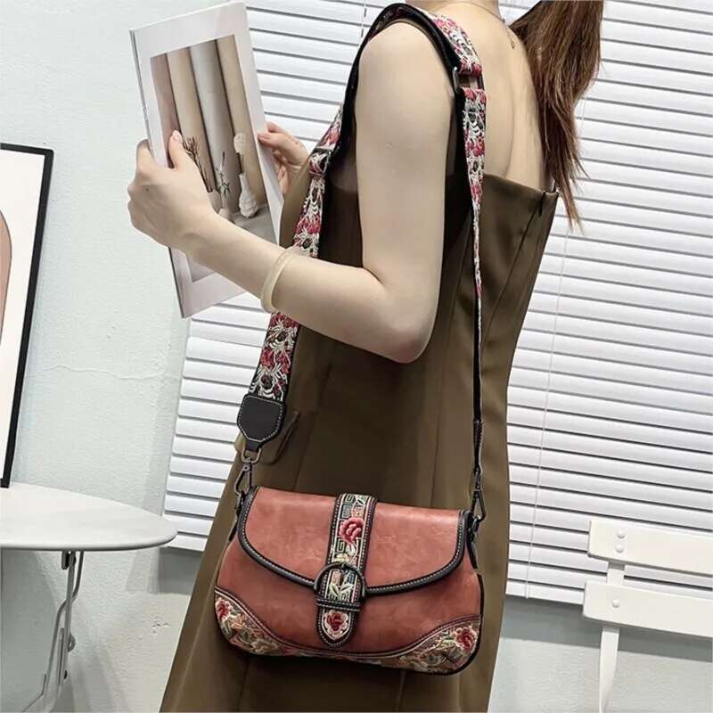 MOTAORA Embroidered Vegan Leather Women Shoulder Bag Retro Elegant Ladies Messenger Bags Female Purse Sac Main Femme 2025 New