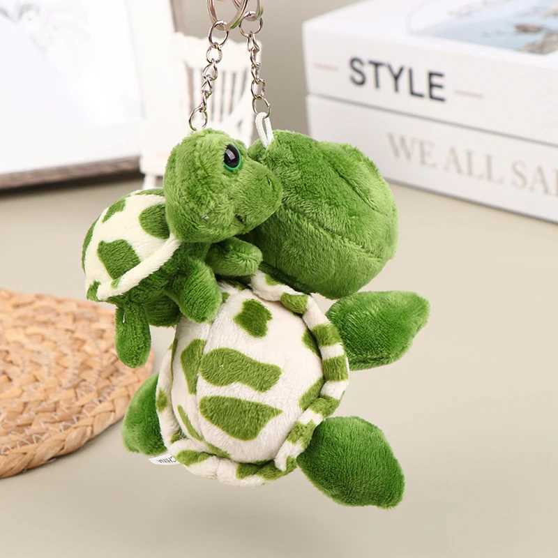 1 piece of 7/10CM cute plush turtle doll keychain soft filled toy keychain bag decoration pendant car keychain childrens giftXJ250319