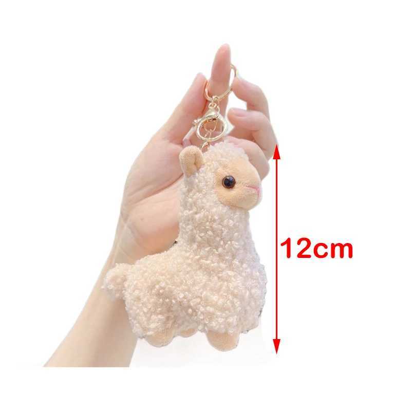 Cartoon Cute Alpaca Plush Pendant Creative Kawaii Doll Keychain Fashion Student Backpack Decoration Accessories Birthday GiftXJ250319