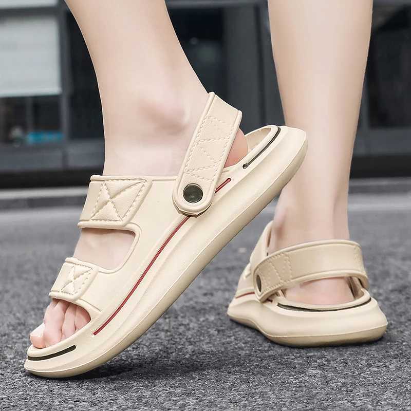 Summer Mens Sliding EVA Soft Bottom Platform Sliding Neutral Sports Shoes Sandals Casual Beach Shoes Y250320