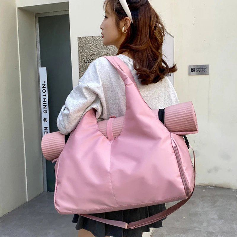 Yoga Mat Gym Bag For Women Sports Handbags Travel Fitness Tote Bag Yoga Swimming Shoulder Bag Large Capacity With Shoulder Strap R250320