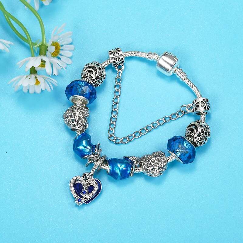 Silver Color Moon Star Beads Pendants Charm Bracelet For Women Fit DIY Bracelets Bangles Jewelry Gift Special Offer Dropshipping