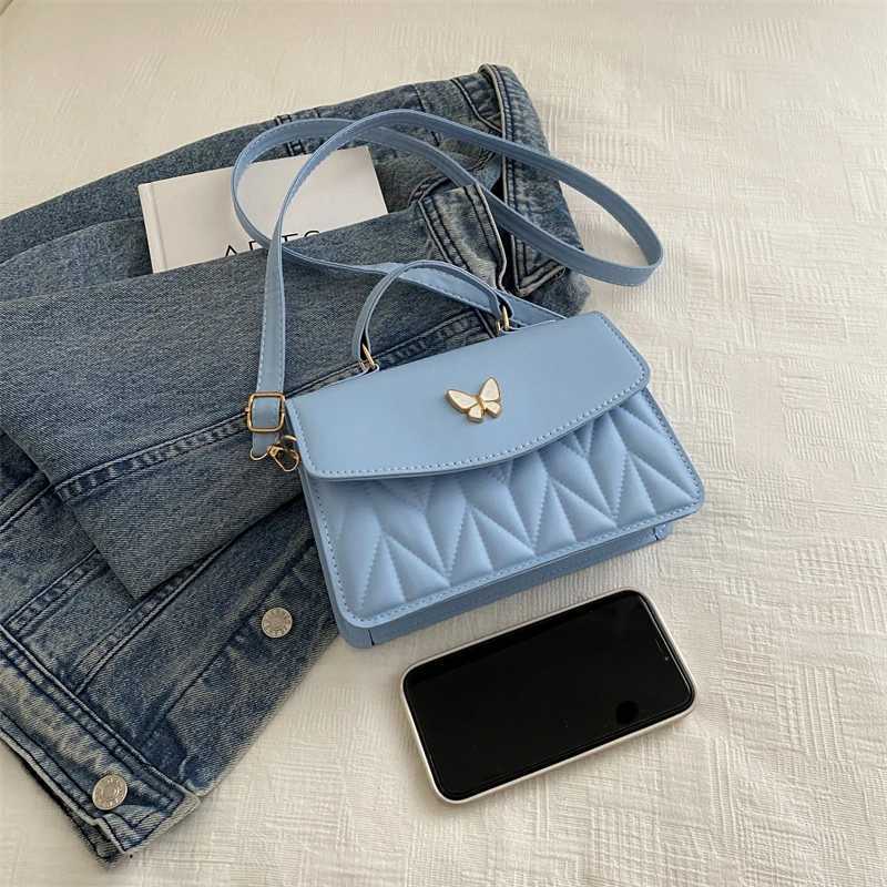 PU Versatile Fashionable Portable Small Square Bag single shoulder cross shaped bag Y250319