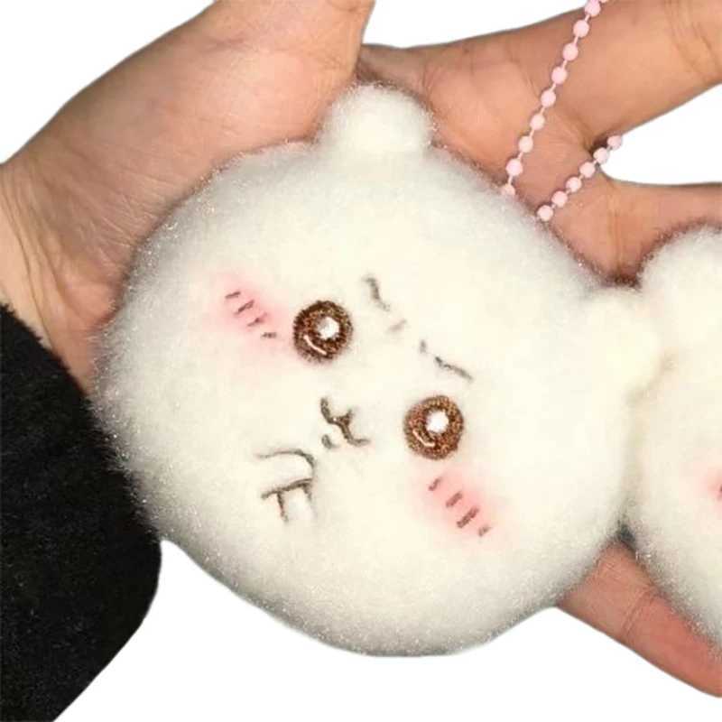 Cute Plush Anime Keychain Cute Cartoon Chikawas Squeezing Doll Toy Keyring Soft Fill Backpack Bag Pendant GiftXJ250319