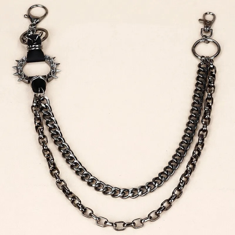 Gun Balck Color Hip-hop Pants Belt Chains Jewelry Accessories 250320
