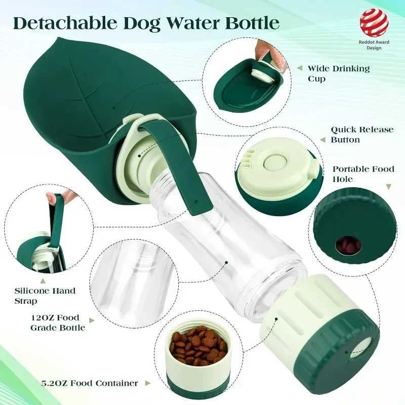 Dogs cats puppies pet water dispensers with beverage cups and food containers outdoor leak proof Y250319