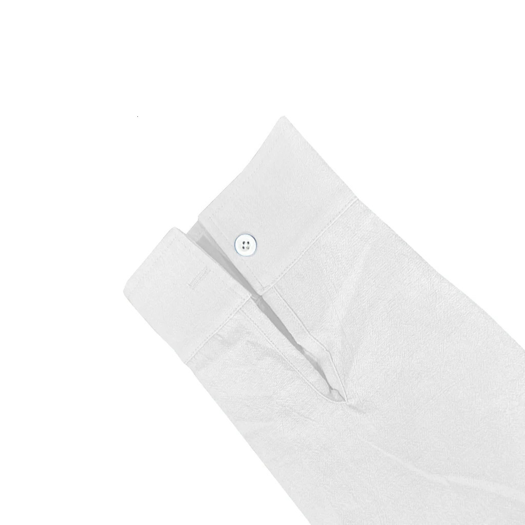 2025 Spring and Autumn Linen Shirt Long Sleeve Stand Collar Breathable Casual Mens Chinese Pocket Shirt 250320