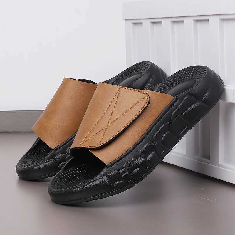 From 2025 Men Beach Sandals Slippers Outdoor Design Soft Sole Slides Men Casual Shoes Flip-flops He Slippers Sandals Y250320