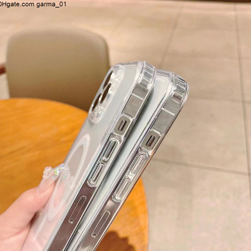 13 iPhone 14 11 Clear Magnetic Phone Case for Apple 15 12 Transparent PC Mobile Back Bumper Covers Compatible with MagSafe Wireless Charger Fundas Coq
