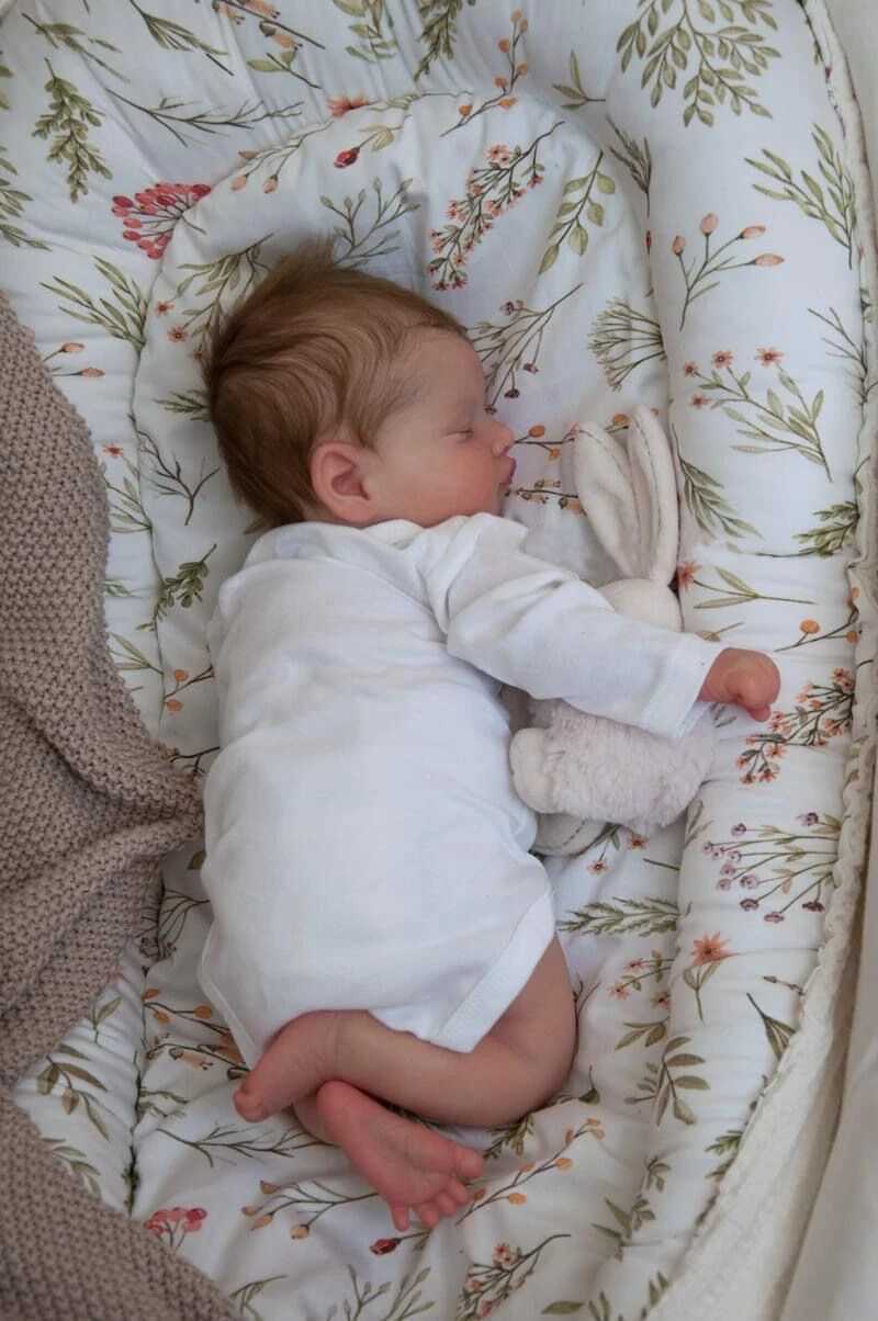 NPK 18 inch newborn size Rosalie Reborn doll high-end makeup handmade 3D skin high-quality collectible art doll W250320