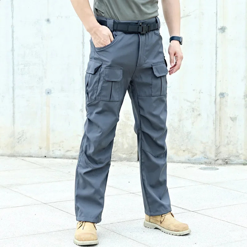 Casual mens long pants with multiple pockets tactical cargo durable combat hiking and jogging Trouser 250319