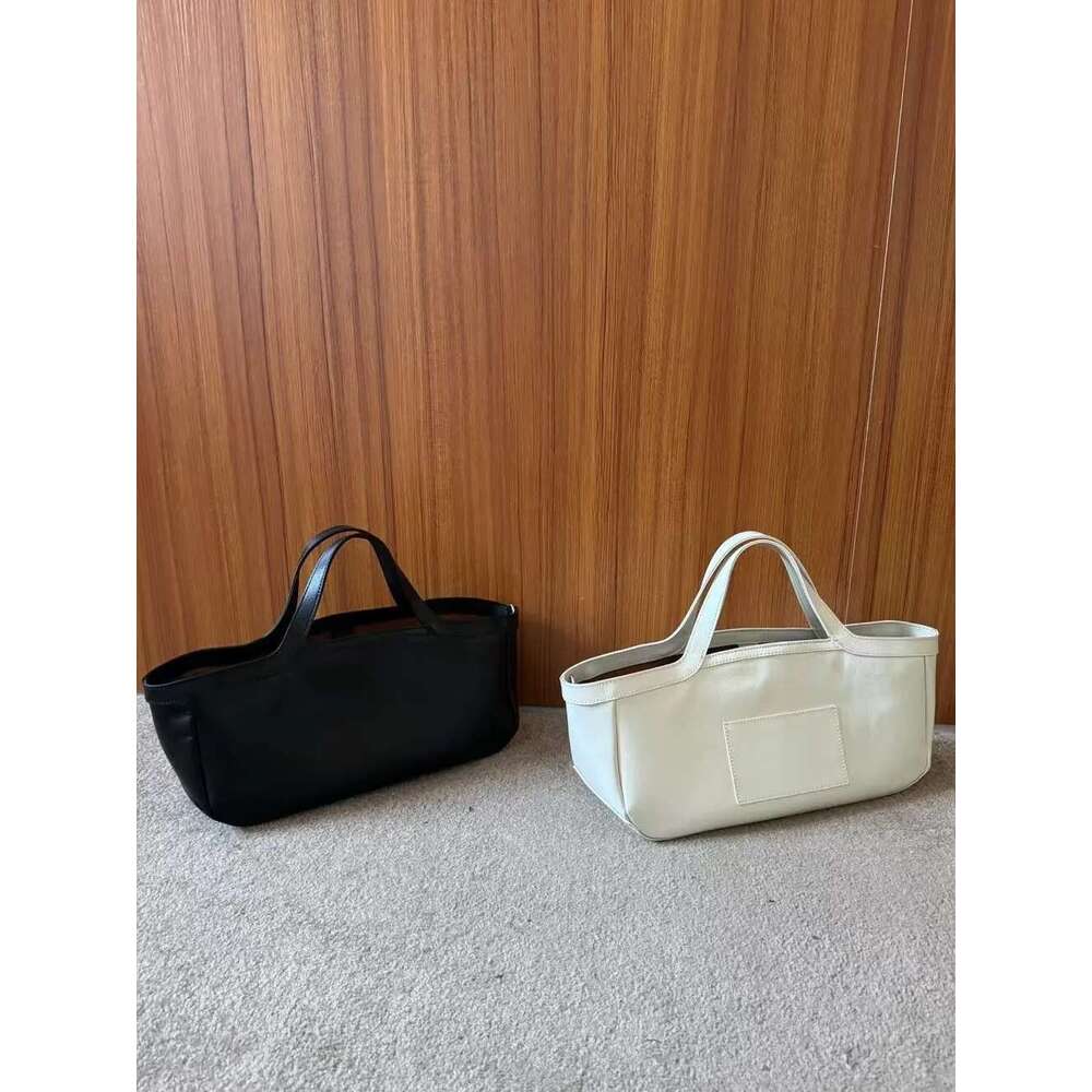 FIRMRANCH Retro Photosensitive Smooth Cowhide Horizontal Version Square Women's Handbag Tote Diagonal Cross Bag Large Capacity