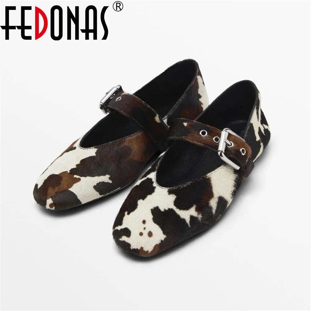 2025 With Box Designer shoes sneakers FEDONAS women's horsehair flat sandals