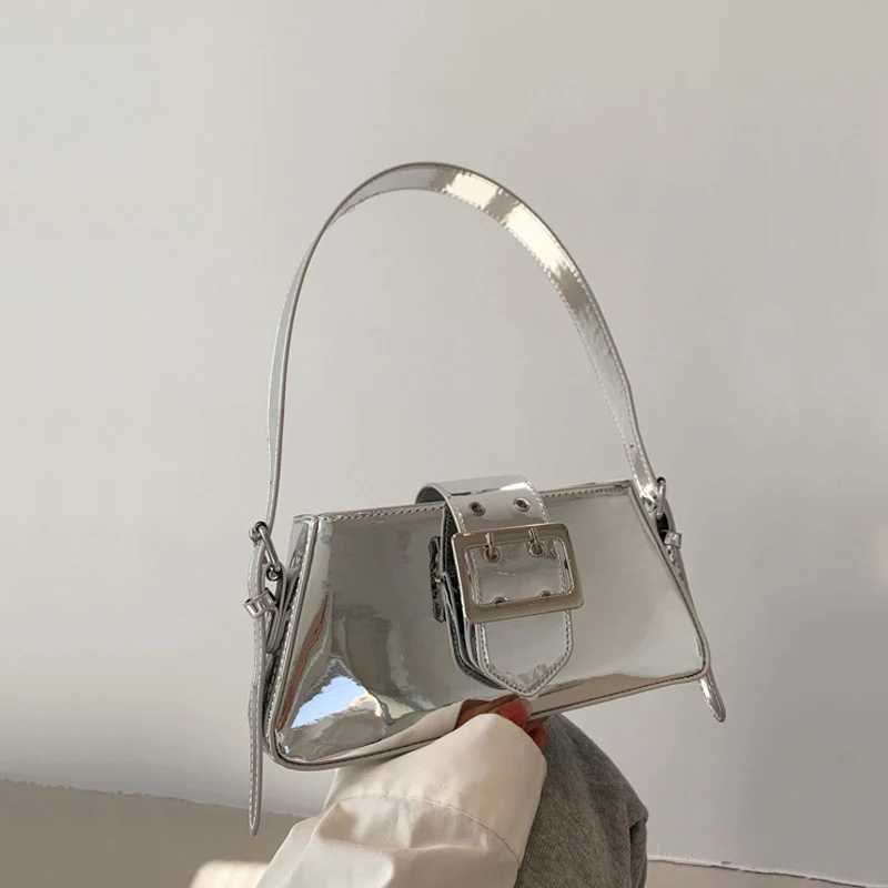 Luxury Designer Womens Handbag Laser Arm Bag Brand Shoulder Bag Silver Fashion Womens Handbag Shopping Bag Y250319