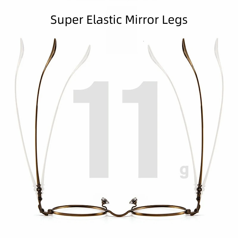 FIRADA Fashion Comfortable Round Glasses Retro Pure Eyeglasses Optical Prescription Eyewear Frame Men BK-GP401-C 250228