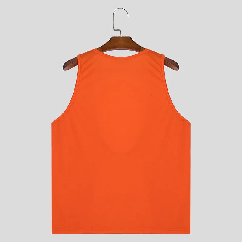 Mens tight fitting gym deep Vneck vest casual fashion sleeveless sportswear fashionable slim patch fitness S2XL 250319