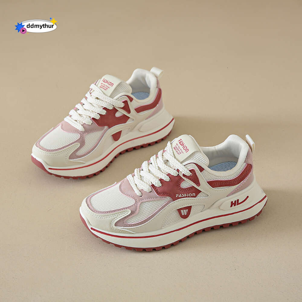 CRLAYDK Platform Sneakers for Women Mesh Patchwork Casual Walking Shoes Running Fashion Work Sports Lace Up Tennis ddmythur