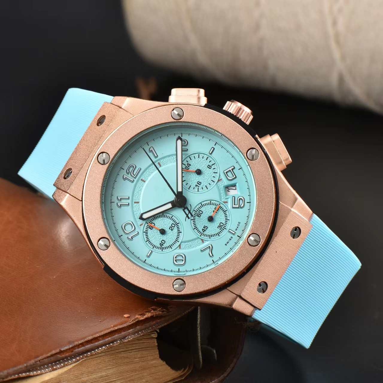 TOP Quality factory big Mens women Set with diamonds bang watches men watch Automatic QUARTZ designer luxury Wristwatches Sapphire #658
