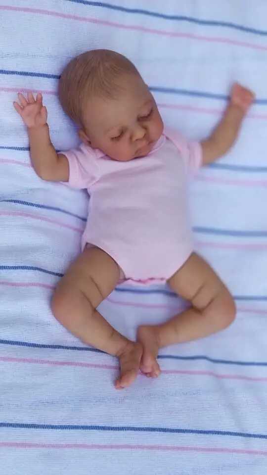NPK 10inch Mini Reborn Doll Luna Sweet handy Doll soft Body real touch Art Made 3D Skin Lifelike Baby Collectible Doll W250320