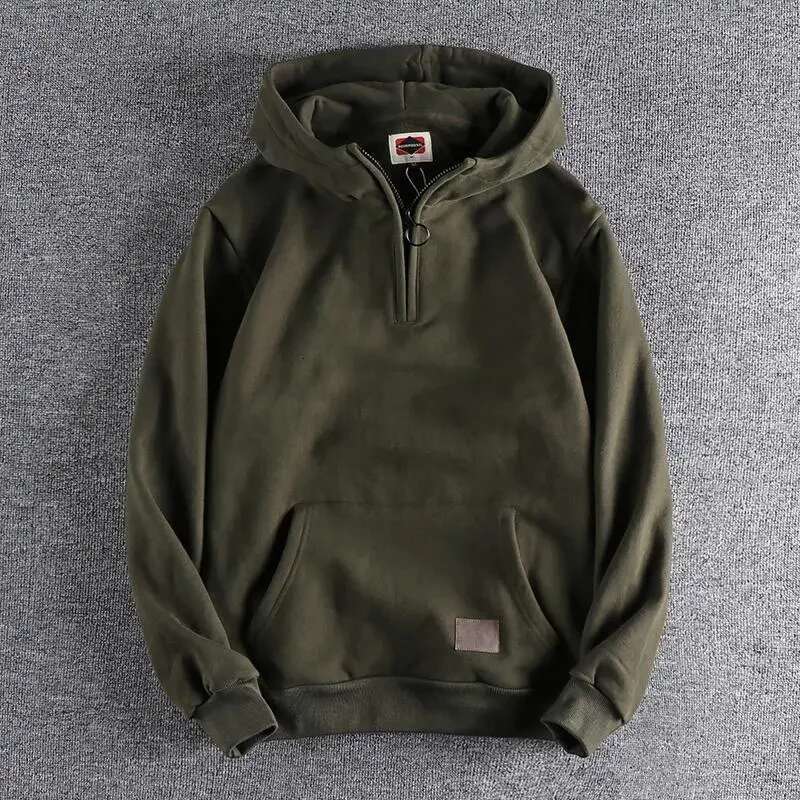 Loose Male Hoodie Solid Autumn Emo Designer Aesthetic Simple Y2k Vintage Men's Hooded Sweatshirt High Quality Cotton Warm