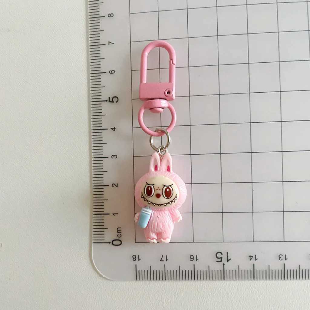 Cartoon Labubu Little Sheep Keychain Pendant Cute Labubu Water Cup Doll Bag Car Keyring Accessories Festival Gift Friends WomenXJ250319