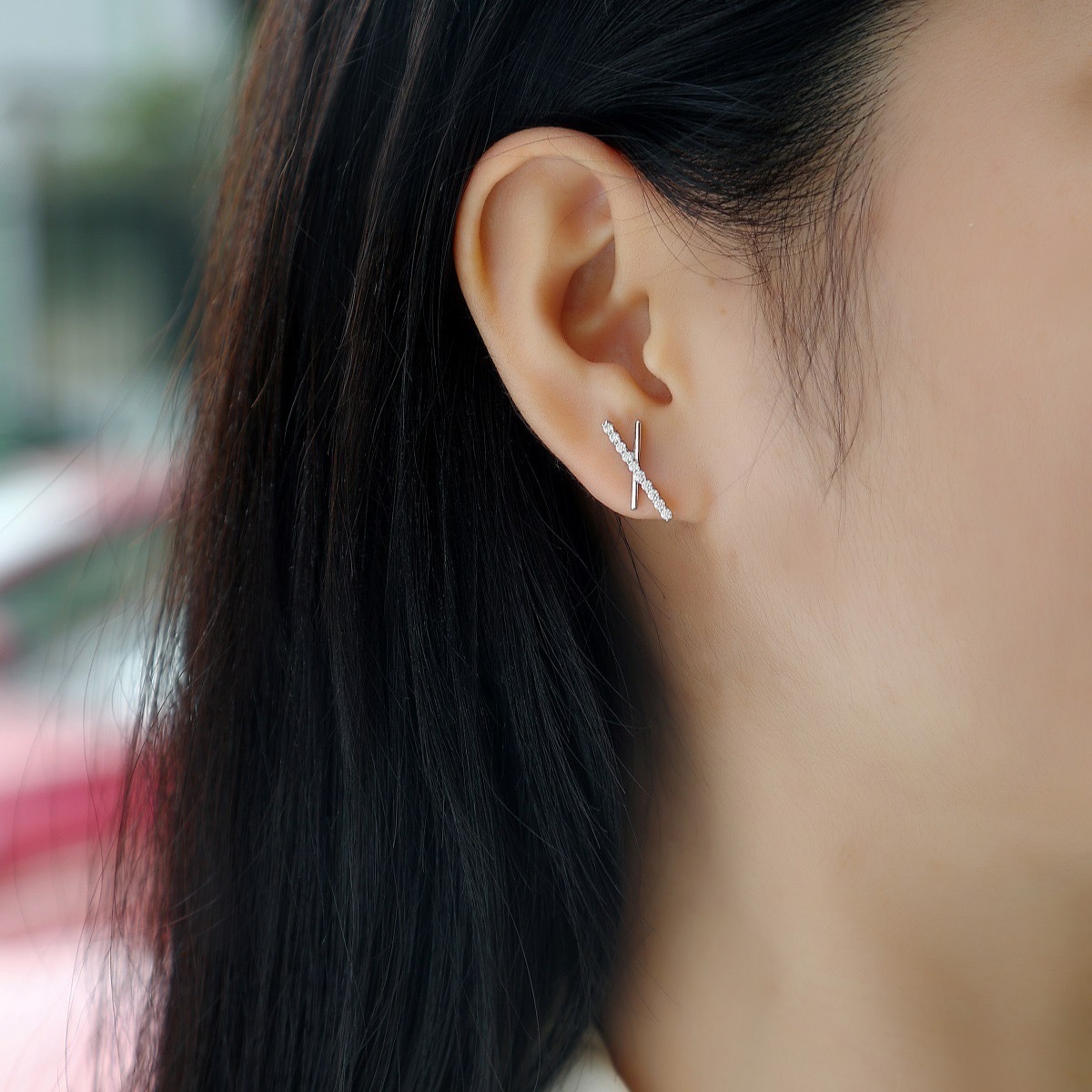 925 Sterling Silver Iced Moissanite Meteor Stud Earrings for Women Fine Jewelry White Gold Plated Pass Tester Dropshipping